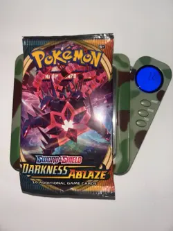 22.2g HEAVY Pokemon Sword & Shield Darkness Ablaze Booster Pack SEALED Eternarus - Image 1