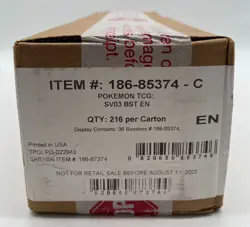 Pokemon TCG SV03 Obsidian Flames Booster Box Case SEALED - Image 1