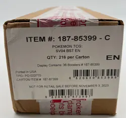 Pokemon TCG SV04 Paradox Rift Booster Box Case SEALED - Image 1