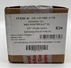 Pokemon TCG ME02 Phantasmal Flames Booster Box Case SEALED - Image 1