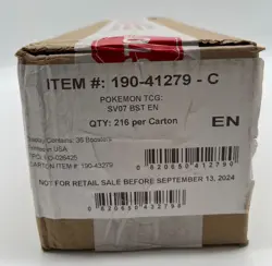 Pokemon TCG SV07 Stellar Crown Booster Box Case SEALED - Image 1