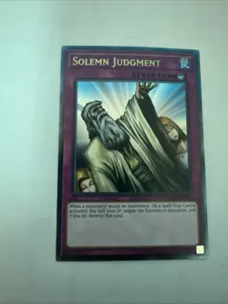 Solemn Judgment - OP12-EN003 - Ultimate Rare - Unlimited Edition x1 Lightly Play - Image 1
