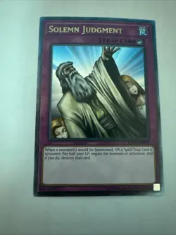 Solemn Judgment - OP12-EN003 - Ultimate Rare - Unlimited Edition x1 Lightly Play - Image 2