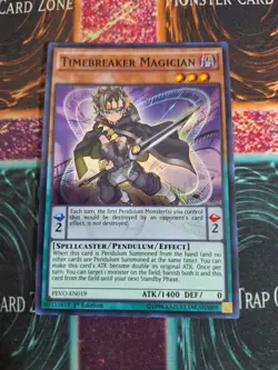 Yu-Gi-Oh! Timebreaker Magician PEVO-EN019 Super Rare 1st Edition Near Mint - Image 1
