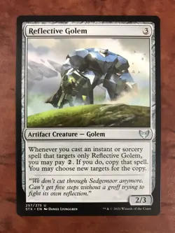 Reflective Golem MTG Magic the Gathering Card NM Near Mint Strixhaven STX - Image 1