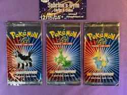 Empty EX Ruby and Sapphire x3 Artwork Pokemon Card Opened Packs - Image 1