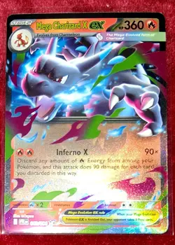 Mega Charizard X ex 013/094 Phantasmal Flames PFL Pokemon Card - Image 1
