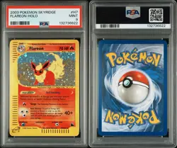 2003 Flareon Skyridge Holo Rare #H7 E Series E Reader Pokemon Card Swirl Psa 9 - Image 3