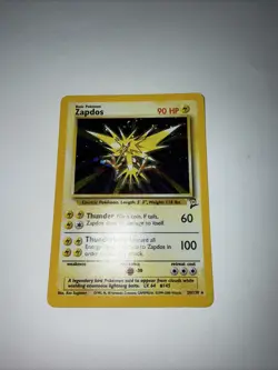 Pokemon TCG Zapdos Base Set 2 Holo Rare Card 20/130 NM Condition - Image 1