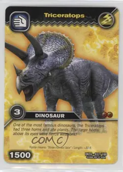 2008 Dinosaur King Trading Card Game Series 1: Triceratops #DKCG-032 - Image 1