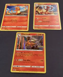Pokemon TCG Charizard Pokemon Go 010/078 Charmander, Charmeleon 3 Cards - Image 2