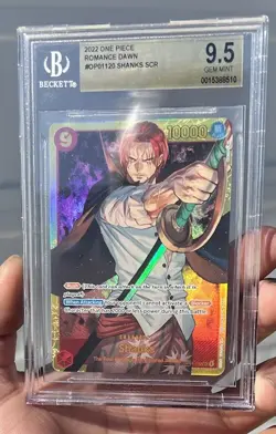 BGS 9.5 Gem Mint One Piece Card Game Romance Dawn Shanks SCR OP01-120 English - Image 2