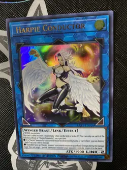 YuGiOh! Card TCG Harpie Conductor LART-EN026 Ultra Rare Holo LIMITED EDITION NM - Image 1