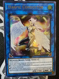 YuGiOh! Card TCG Harpie Conductor LART-EN026 Ultra Rare Holo LIMITED EDITION NM - Image 2