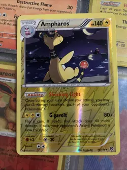 Pokemon Card TCG Ampharos 40/114 Rare Reverse Holo - XY - Steam Siege Near Mint - Image 3