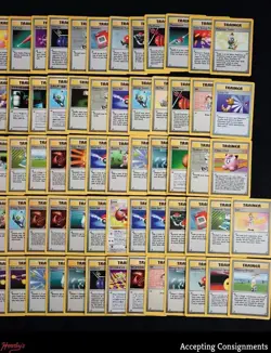 Lot of 86 Pokemon Base Set, Base Set 2, Jungle, & JPN Trainer Cards MP - Image 3