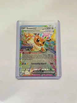 Pokemon TCG Prismatic Evolutions Eevee ex 075/131 Stamped Promo Card NM - Image 1