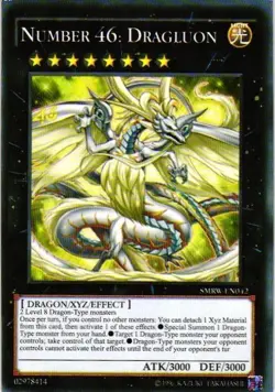 NUMBER 46 DRAGLUON YuGiOh YU GI OH Custom Anime Collectible Card - Image 1