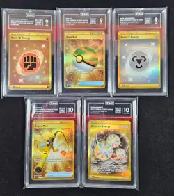 Pokemon Gold Hyper Rare Full Art TAG Graded Card Lot - Image 3