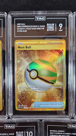 Pokemon Gold Hyper Rare Full Art TAG Graded Card Lot - Image 5
