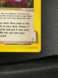 Forest Guardian 123/147 - Aquapolis Vintage Pokemon TCG Card LP e-Reader Noctowl - Image 3