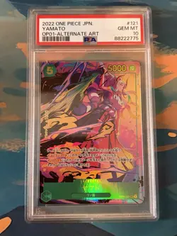PSA 10 Yamato OP01-121 SEC ALT ART 2022 ONE PIECE CARD GAME JAPANESE - Image 1