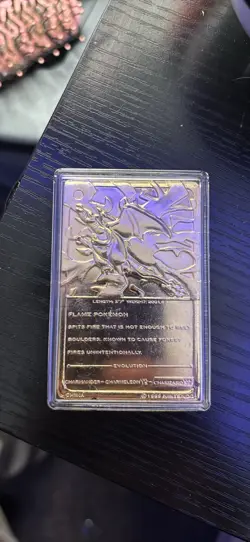 1999 Pokemon Special Edition 23 karat Gold Plated Trading Card / #06 Charizard - Image 2