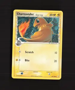 Charmander Delta 49/100 EX Crystal Guardians Common Pokemon Card LP+ - Image 1