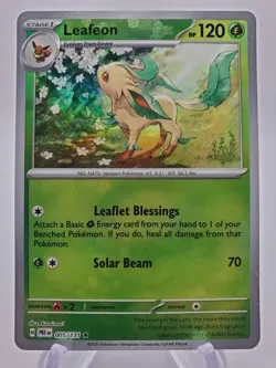 Leafeon 005/131 Poke Ball Reverse Holo Prismatic Evolutions Pokemon Card NM - Image 1