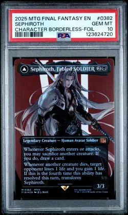 4720 Sephiroth Fabled One-Winged Angel 2025 MTG Final Fantasy #0382 Foil PSA 10 - Image 1