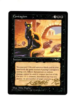 Contagion Alliances signed by Mike Raabe NM/NM- MTG Magic the Gathering a - Image 1