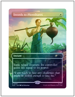 1x Swords to Plowshares, Dwight The Office Secret Lair 2167 Foil, MTG NM - Image 1