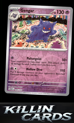 Reverse Holofoil Gengar 094/165 Pokemon Rare SV: Scarlet & Violet 151 Card NM - Image 1