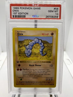 1999 Pokemon Game Onix 1st Edition PSA 10! - Image 1