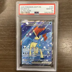 2025 POKEMON WHT EN-WHITE FLARE ULTRA RARE #159 KELDEO EX PSA 10 - Image 1
