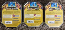 Pokemon Hidden Fates Tins Charizard Gyarados Raichu GX Boxes - Set of 3 - Image 2