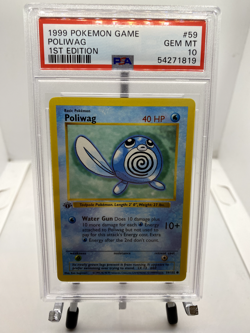 1999 Pokemon Game Poliwag 1st Edition PSA 10! - Image 1