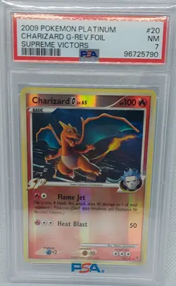 Charizard G LV.65 Reverse Foil 2009 Pokemon Platinum Supreme Victors PSA 7 NM - Image 1