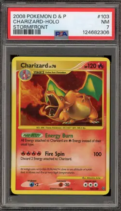 Pokemon Charizard Stormfront Holo Secret Rare #103 PSA 7 - Image 1