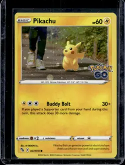 2022 Pokemon SWSH Pokemon GO Pikachu Promos Holo #027/078 - Image 1