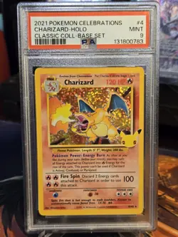 2021 Pokemon Celebrations Classic Collection #4 Charizard Holo PSA 9 Mint - Image 1
