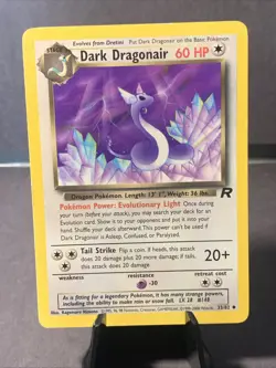 Pokemon TCG #33/82 Dark Dragonair Team Rocket NM VTG WOTC Uncommon Unlimited LP - Image 1