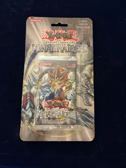Konami Yu-Gi-Oh! TCG Metal Raiders Booster Pack Factory Sealed Blister Pack - Image 1