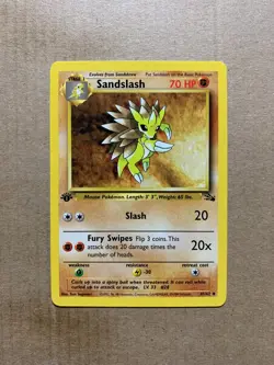 1st Edition Sandslash 41/62 Fossil Set - Uncommon Pokemon Card - EXCELLENT - Image 1