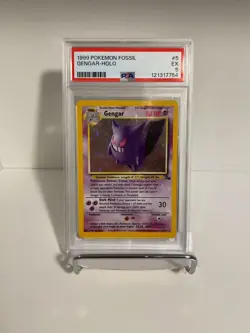 Pokemon TCG Gengar Fossil Holo Card 5/62 Unlimited Rare Vintage WOTC - Image 1