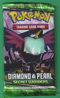 Pokemon "Secret Wonders" 10-Card Sealed Booster Pack (Honchkrow) X1 - Image 1