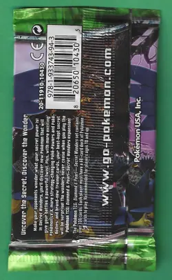Pokemon "Secret Wonders" 10-Card Sealed Booster Pack (Honchkrow) X1 - Image 2