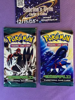 Empty EX Emerald Groudon Kyogre Artwork Pokemon Card Opened Packs - Image 1