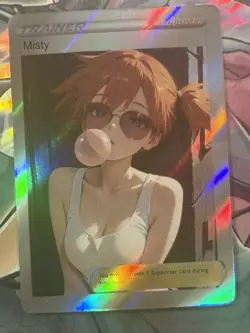 Pokemon Misty Anime Waifu Custom DIY Trainer Art Sexy Pokemon card - Image 1