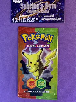 Empty EX Fire Red Leaf Green Pikachu Artwork Pokemon Card Opened Pack - Image 1